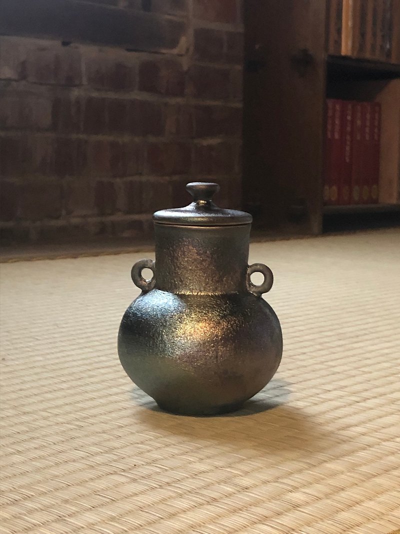Tianmu glaze water bottle - Other - Pottery Black