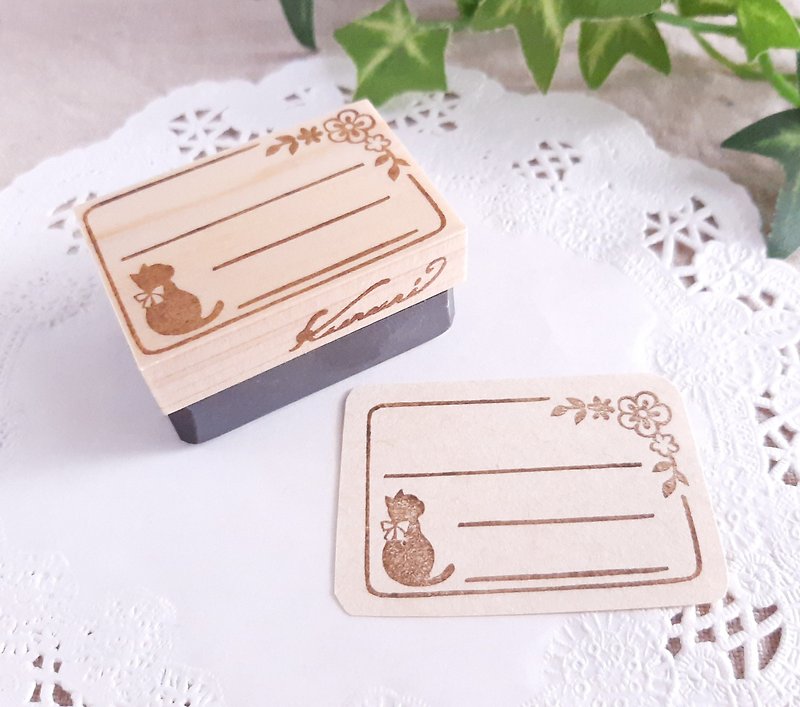 Small free frame stamp for flowers and cats - ตราปั๊ม/สแตมป์/หมึก - ยาง สีใส