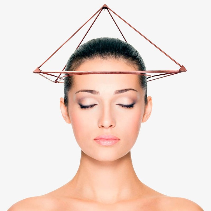 Copper pyramid healing, meditation copper pyramid, copper pyramid on the head - Other - Other Metals Brown