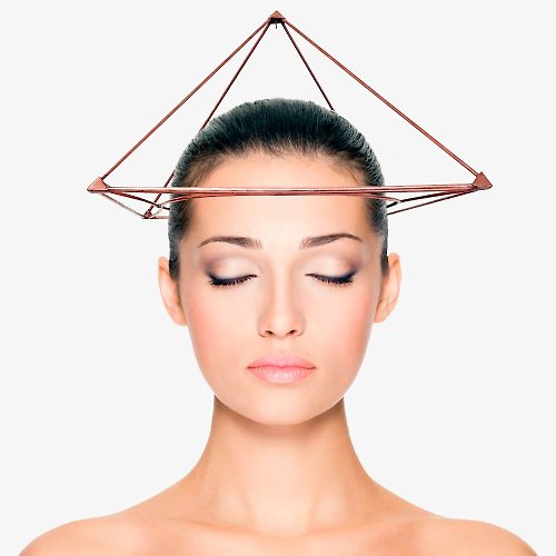 Glass&copper Copper pyramid healing, meditation copper pyramid, copper pyramid on the head