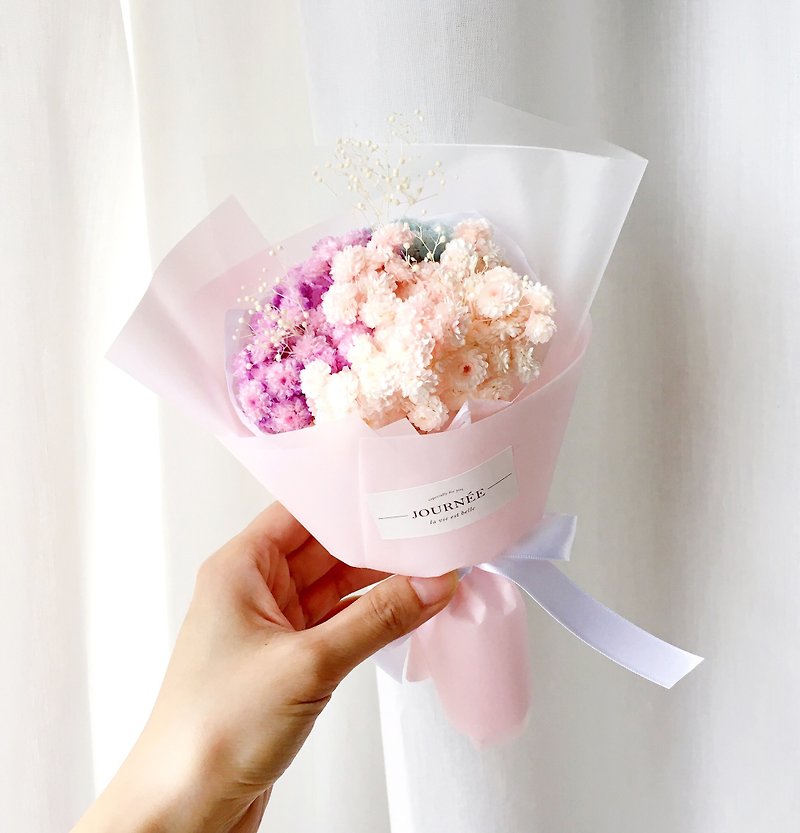 {Journee} BABY pink; dried baby's breath bouquet * Limited Valentine's Day gift birthday anniversary - Plants - Genuine Leather Pink