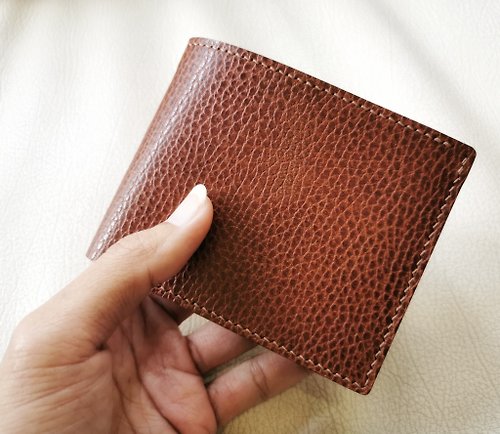 JOY & O-MAN Bi-fold Wallet Men / Short Wallet - Dollaro Italy Veg Tanned Leather