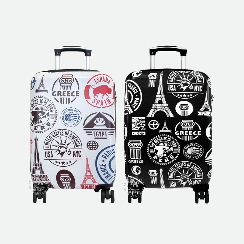 Traveling the world Taiwan spot 20 inches 24 inches 28 inches zipper suitcase suitcase boarding case - Luggage & Luggage Covers - Plastic Multicolor