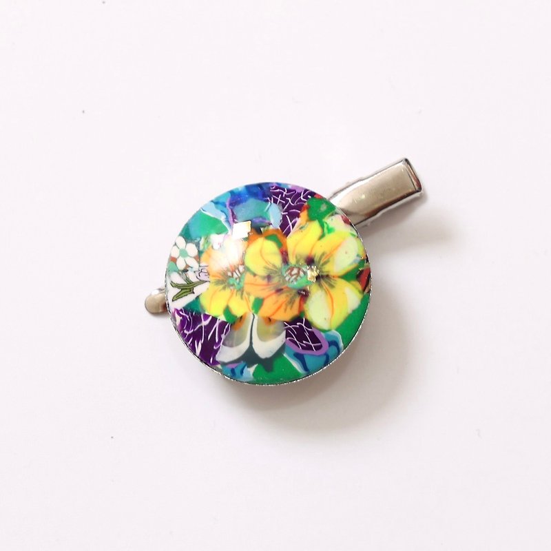 Soft Pottery Floral Brooch - Brooches - Other Materials Multicolor