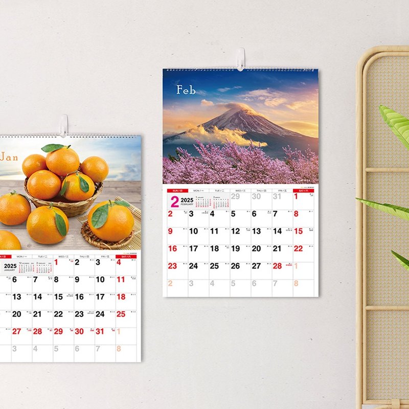 Chuyu 2025 2K hanging monthly calendar-home delivery/wall calendar/365-day planner/lunar calendar/ - ปฏิทิน - กระดาษ หลากหลายสี