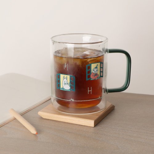 NORNS Moomin耐熱玻璃杯-嚕嚕米 雙層玻璃杯 杯子 水杯