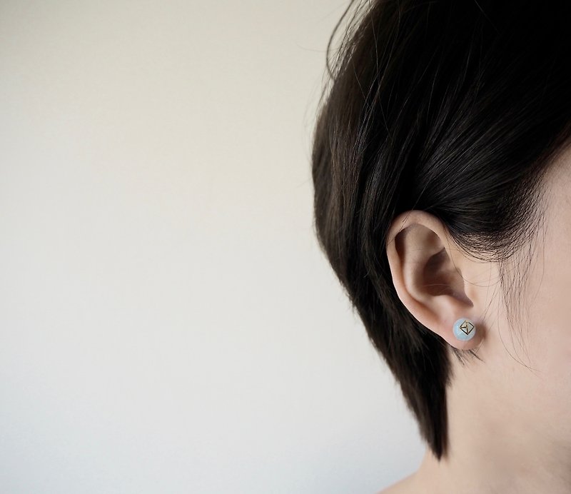 GD CLASSIC- sea Sapphire earrings. Stone semantics - hope - ต่างหู - เครื่องเพชรพลอย 