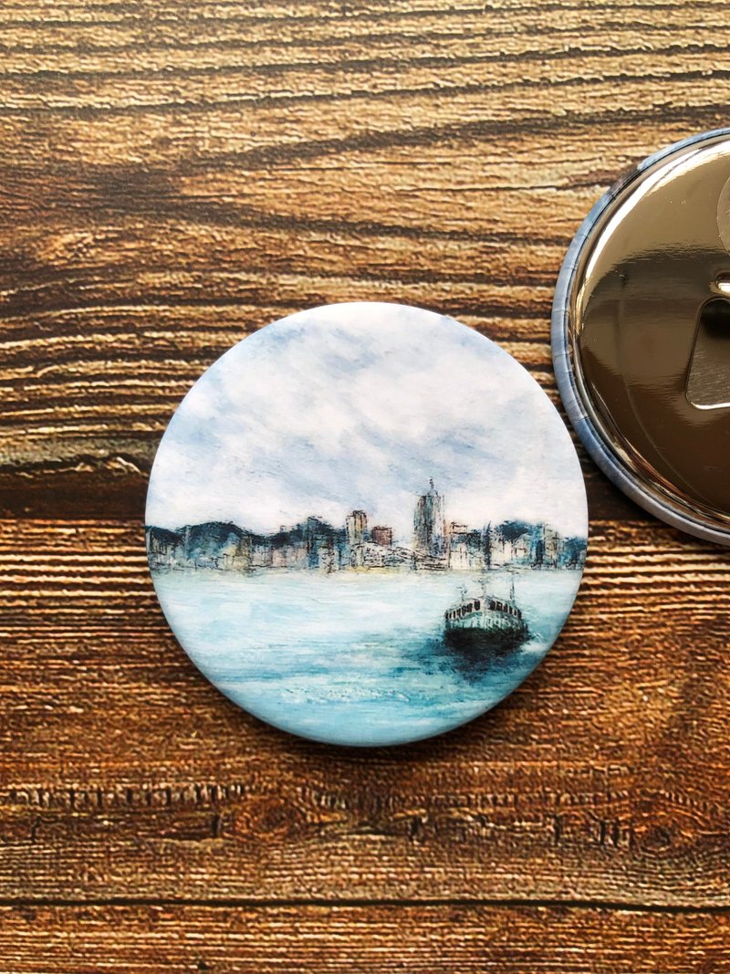 Magnet Stick Bottle Opener-Paddle-Victoria Harbor on a Cloudy Day - แม็กเน็ต - โลหะ หลากหลายสี