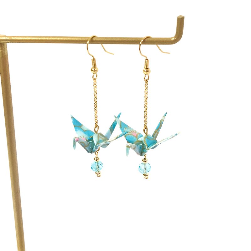 【SGS Inspection Qualified】Japanese Origami Series Earrings - Paper Crane (Limited Color) - ต่างหู - กระดาษ หลากหลายสี