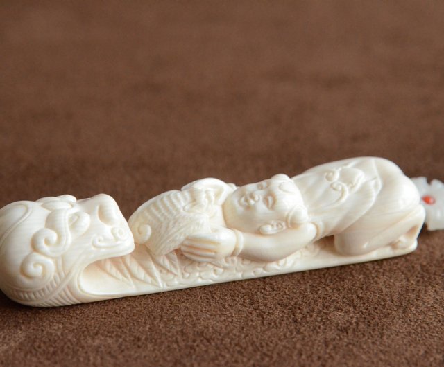 福隆】天然シベリアマンモス象牙化石古代彫刻柄 - ショップ zpyc