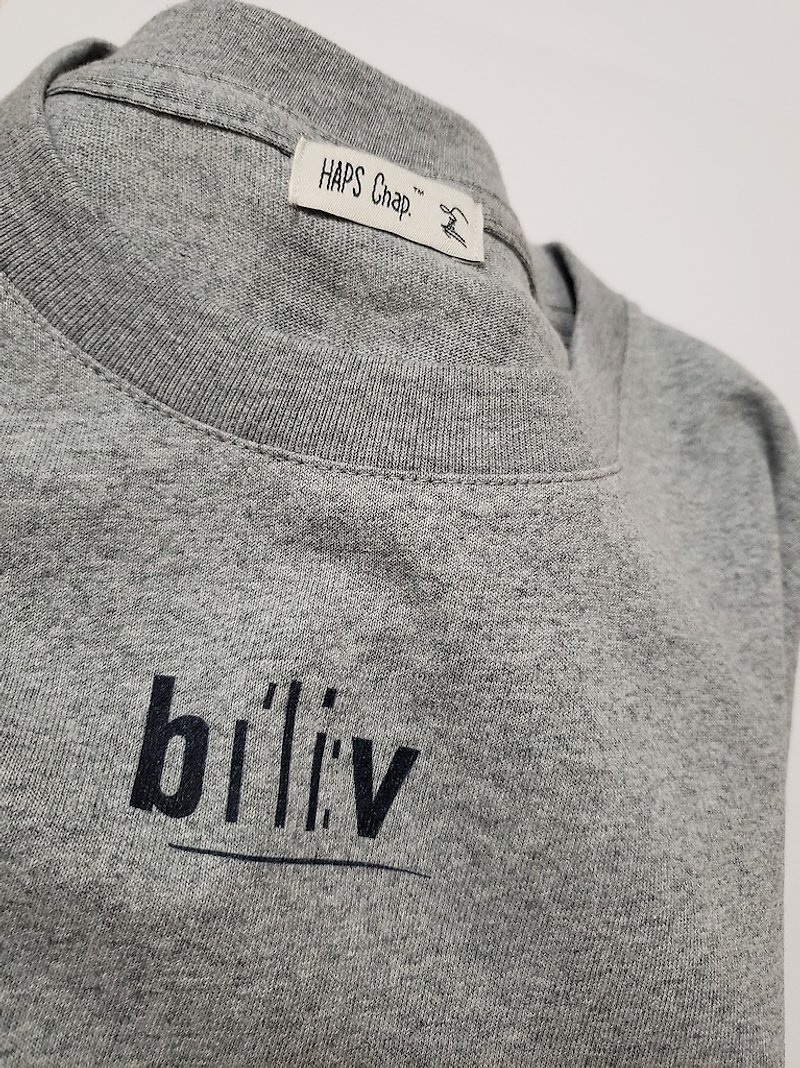 オリジナルBelieveシリーズガールズスペシャル半袖オーバーサイズTシャツ - Tシャツ - コットン・麻 グレー