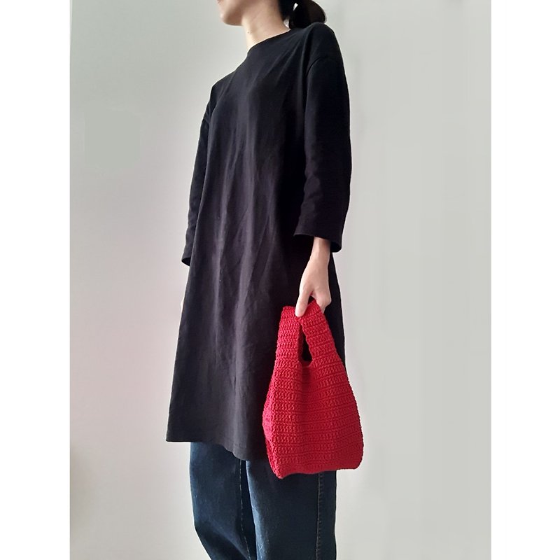 cotton crochet bag - red - Handbags & Totes - Cotton & Hemp Red