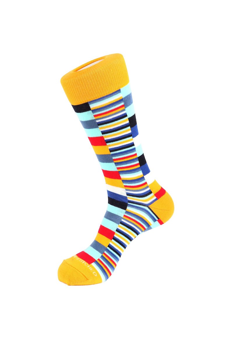 Stripe Block Socks, by Unsimply Stitched - Socks - Cotton & Hemp Multicolor