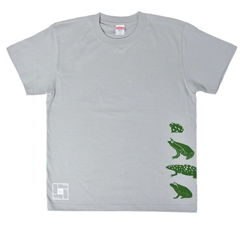 Earth Frog T-shirt Men's - เสื้อยืดผู้ชาย - วัสดุอื่นๆ สีเทา