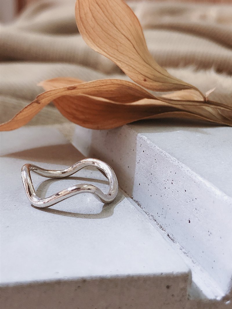 Irregular curve arc ring-sterling silver ring. Handmade - General Rings - Sterling Silver Silver