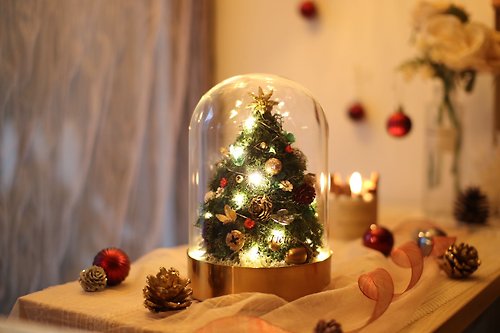 花・時間 HANA and TIME 【聖誕樹】聖誕樹玻璃瓶擺設 聖誕禮物