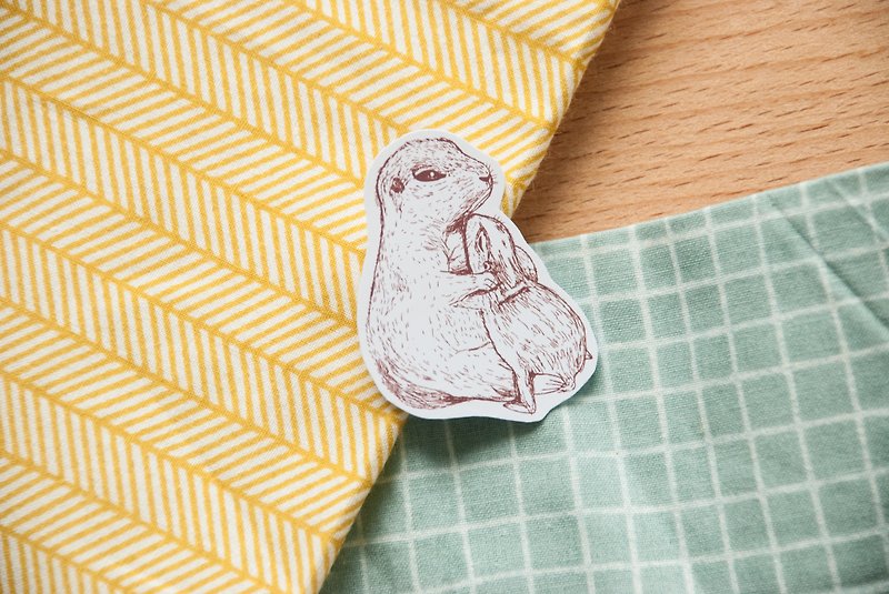 [Animal Series] #6 Monochrome Otter Coloring Sticker Pack 5 sheets - สติกเกอร์ - กระดาษ ขาว