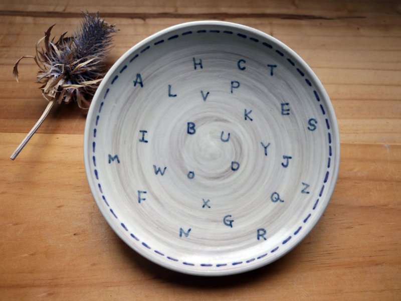 English letters in a row to see - Small Plates & Saucers - Pottery 