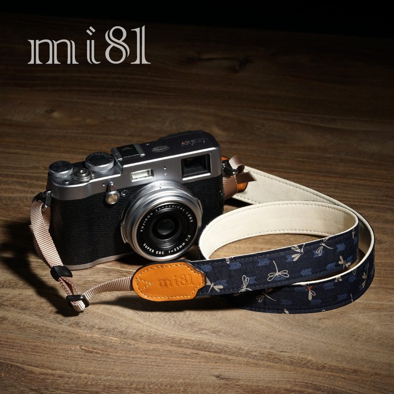 Camera Neck strap / Dragonfly - Camera Straps & Stands - Cotton & Hemp Black