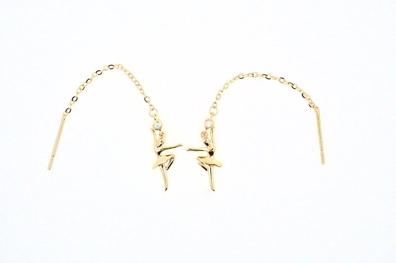 Fouetté Ballerina 18k gold Earrings - Earrings & Clip-ons - Precious Metals Gold