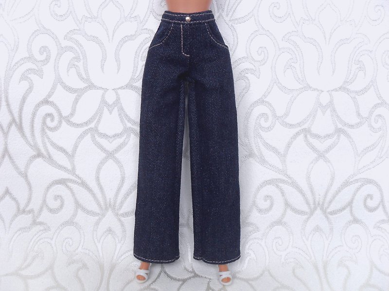 Jeans.Clothes for dolls with a standard body.Pants for dolls.Clothes for doll - Kids' Toys - Other Materials Blue
