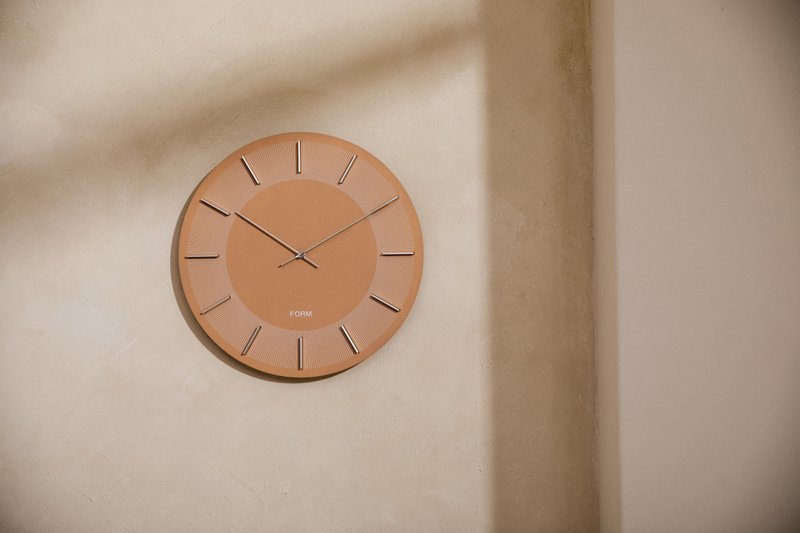 [Blooming] Modern Disc Clock | Milk Tea, Gray - Clocks - Other Materials 