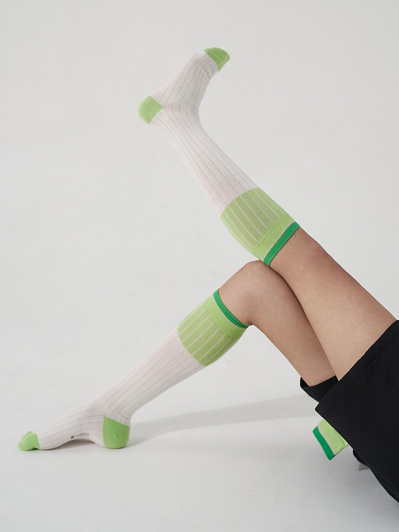 Tinylure - Te菜市場系列襪【條紋蔥蔥襪】 - 襪子 - 棉．麻 