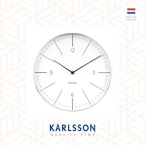 Ur Lifestyle 荷蘭Karlsson Wall clock Normann numbers white