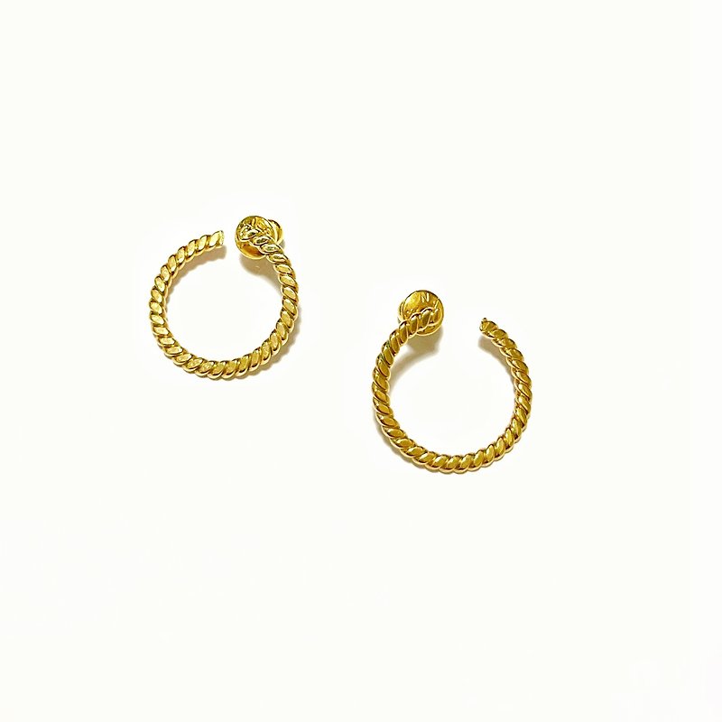 •DANIEL• 歐美老件 MONET金色線圈耳環 - 耳環/耳夾 - 其他金屬 金色