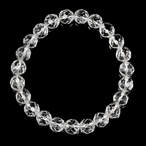 正佳珠寶 Gemsrich Jewelry 【正佳珠寶】白水晶 極品鑽切角度 8mm 白水晶手珠