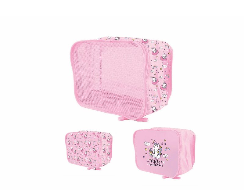 Unicorn storage bag (3 pcs set) - Other - Polyester Pink