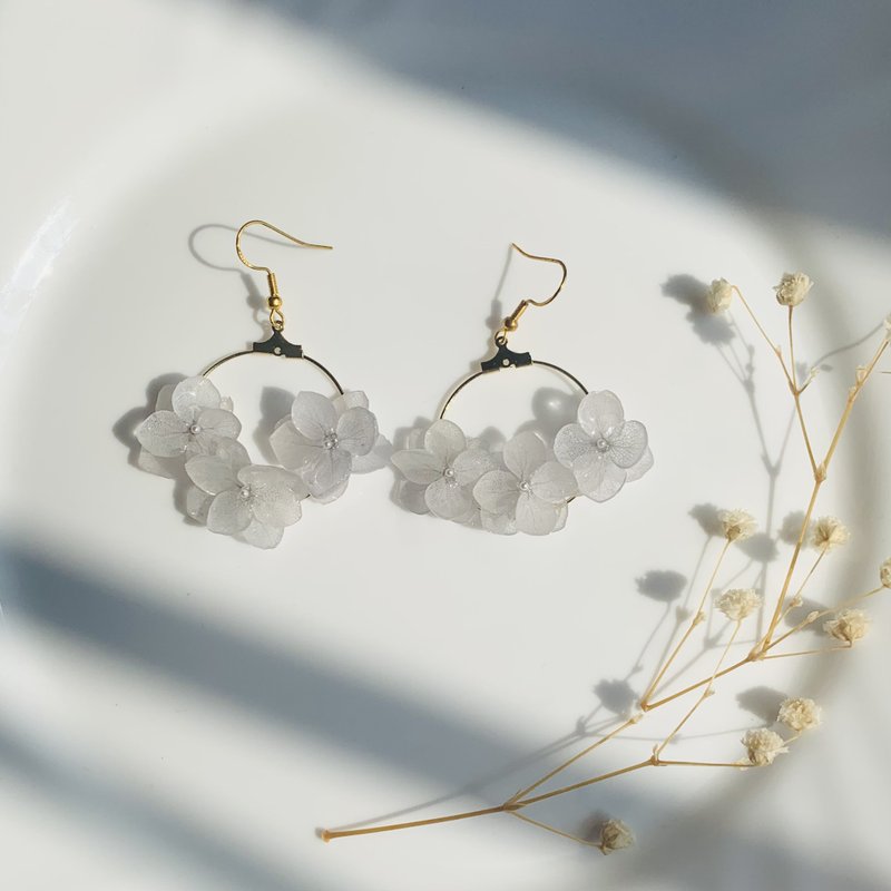 Preserved Flower Earrings|Real Flower Earrings| - Earrings & Clip-ons - Plants & Flowers Gray