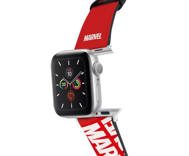 Marvel-Apple Watch ストラップ-レザー シリーズ-レッド マーベル