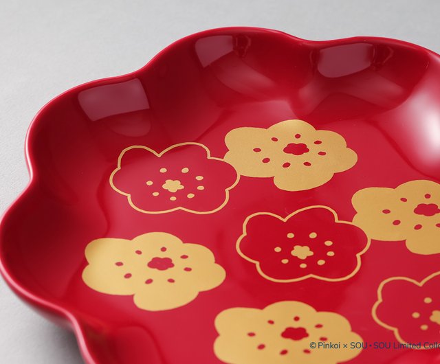 Pinkoi x SOU・SOU】一輪の花と二皿のディナープレート ギフトボックスセット ほほえみ - ショップ Mao's studio 皿・プレート  - Pinkoi