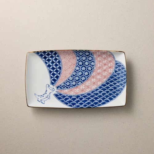 有種創意 日本食器 日本美濃燒 - 江戶噴火龍長方盤 (23.5cm)