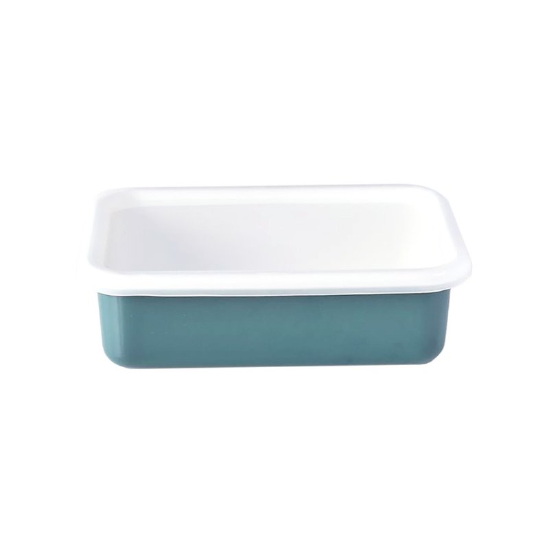 COTTON enamel baking box smoke blue 0.76L - เครื่องครัว - วัตถุเคลือบ สีเขียว