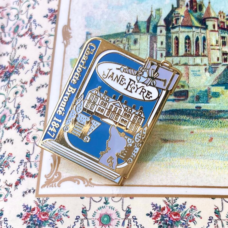 Jane Eyre Badge - Brooches - Other Metals Blue