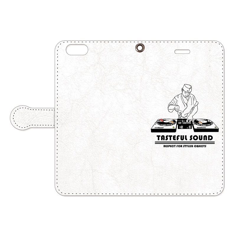 Handbook type iPhone case / tasteful sound - Phone Cases - Genuine Leather White