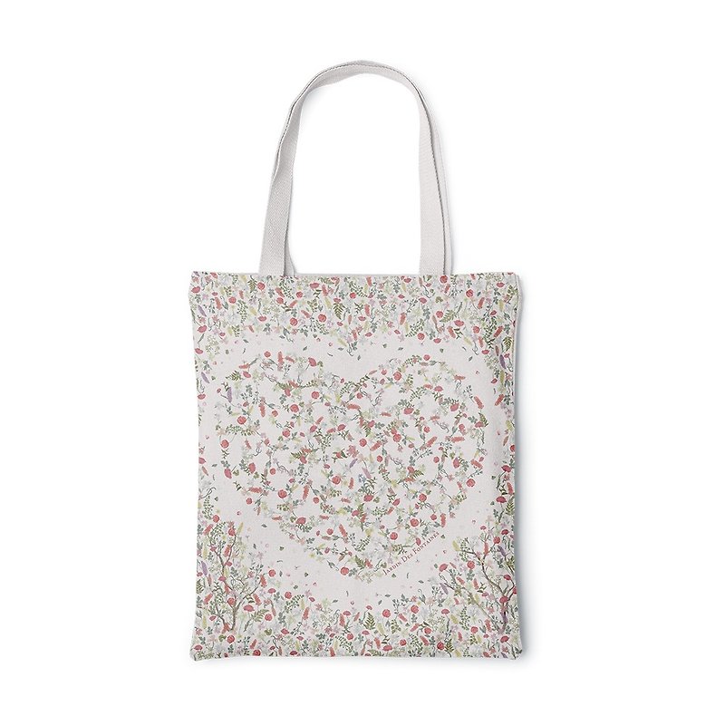 Venus Garden of Love 拉鏈布藝袋 (原創設計,高密肌理布,防變色) - 手袋/手提袋 - 聚酯纖維 粉紅色