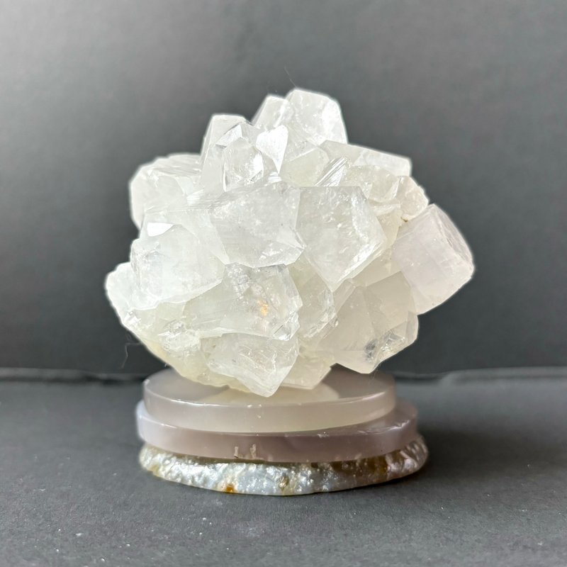 *Diamond Flower Ball+Purifying*Natural Stone Apophyllite - Items for Display - Crystal White