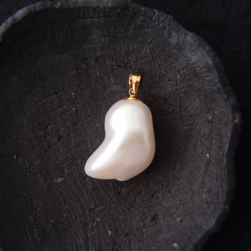 【K14gf】バロックパール チャーム　Baroque Pearl【1点もの】 - 項鍊 - 寶石 白色