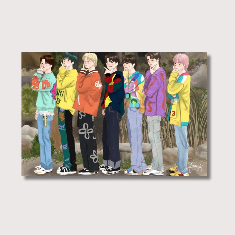 Enhyphen postcard K-pop postcard - Cards & Postcards - Paper Multicolor