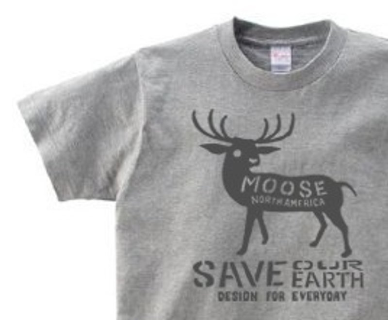 moose 150.160 (women ML) T-shirt order product] - เสื้อยืดผู้หญิง - ผ้าฝ้าย/ผ้าลินิน สีเทา