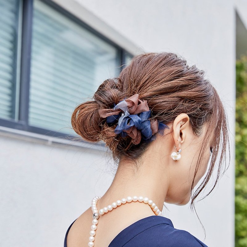 mini | Azzurro | Braided barrette/clip - Hair Accessories - Polyester Blue