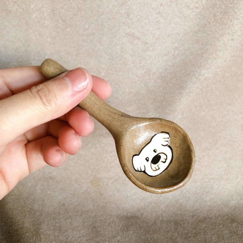 毛狗手捏湯匙2 - 刀叉/湯匙/餐具組 - 陶 