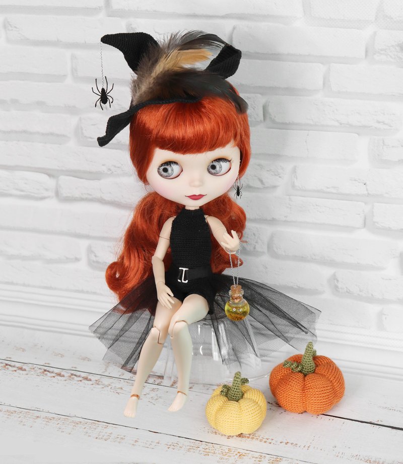 Crochet pattern Witch outfit for Blythe, PDF Digital Download, DIY tutorial - 手工藝教學/工具書 - 其他材質 