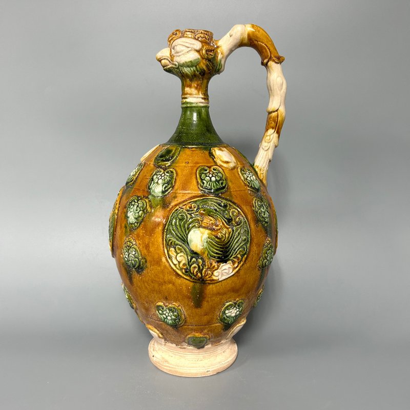 唐三彩貼花鳳首瓶 - 擺飾/家飾品 - 陶 卡其色