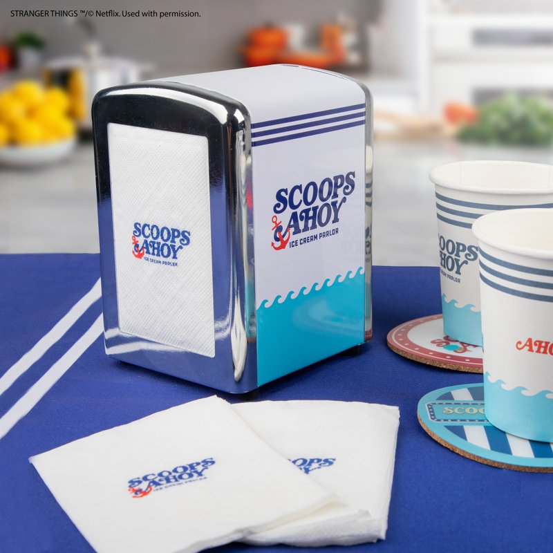怪奇物語 - Scoops Ahoy 餐巾紙分配器套組 - 面紙盒 - 其他金屬 藍色