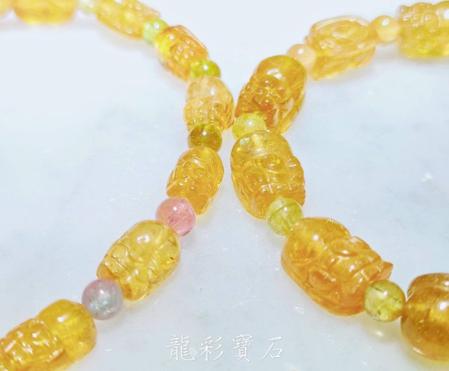 富が転がっている〜イエロートルマリンラッキー貔貅ブレスレット