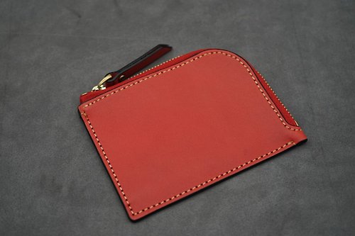 vamp-up-design Zipper Short Wallet(WAS008)(Red)